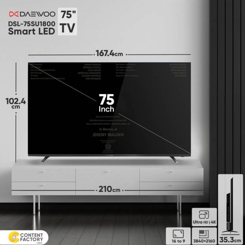 تلویزیون دوو 75 اینچ مدل DSL-75HS4000 هوشمند